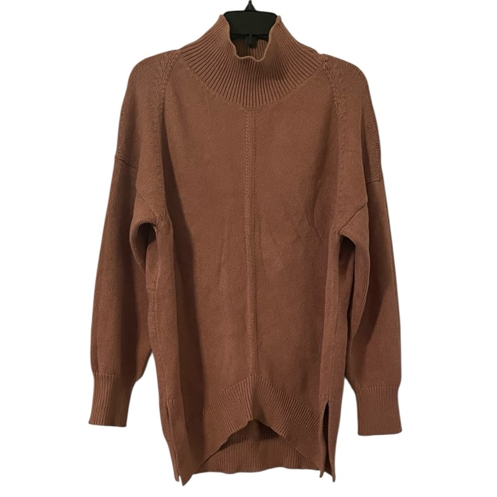 Maeve by‎ Anthropologie Women’s Tan Brown Mock Neck Knit Pullover Sweater Size S